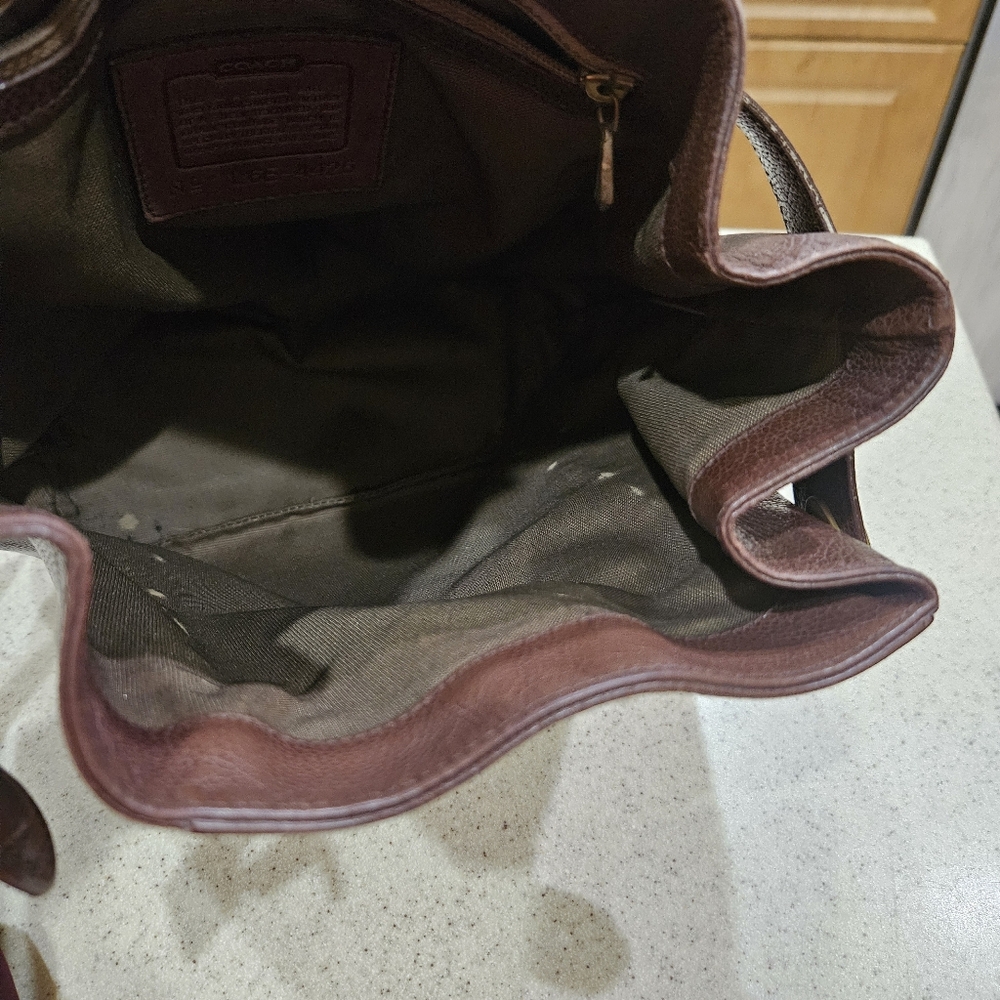 COACH Brown Leather Crossbody Handbag, Coach Leather Bag, COACH PURSE - Picture 5 of 6